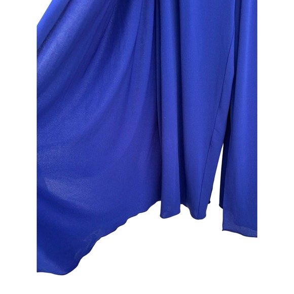 NWT Halston Fia‎ Halter Jersey Jumpsuit, Sapphire Blue, Formal Jumpsuit, Sz 8 - Picture 5 of 11